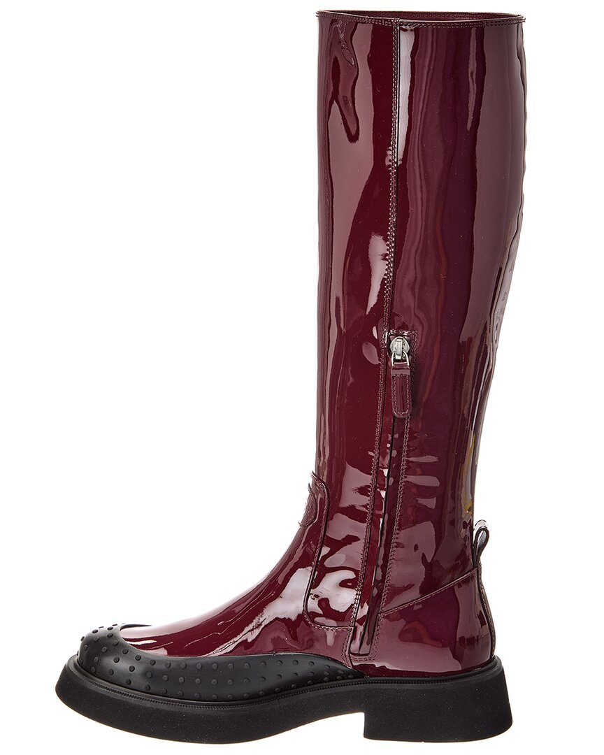 Tods Gomma Patent Knee-High Boot