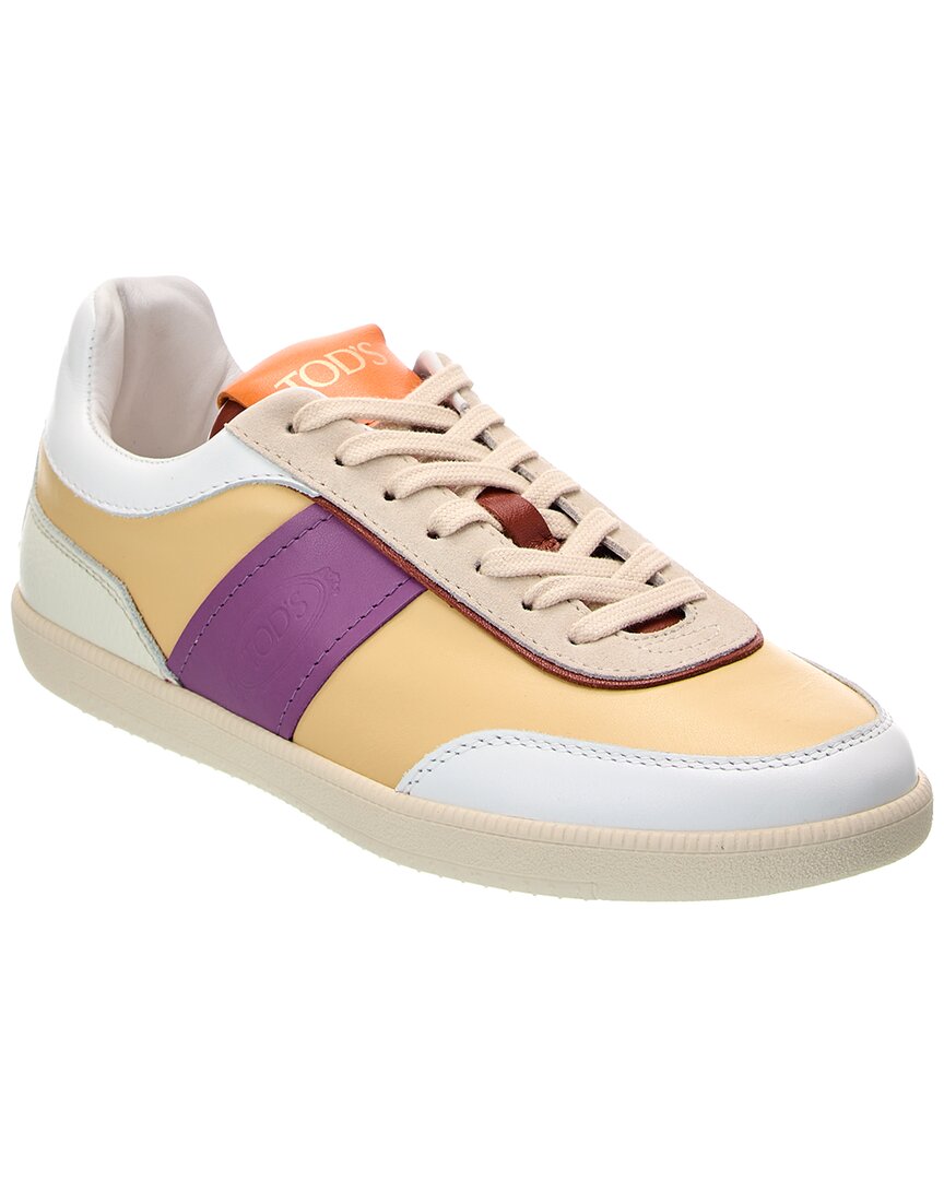 Tod’S Cassetta Leather Sneaker Purple