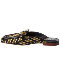 TOD's Tod’S Canvas & Patent Mule, 37, Black