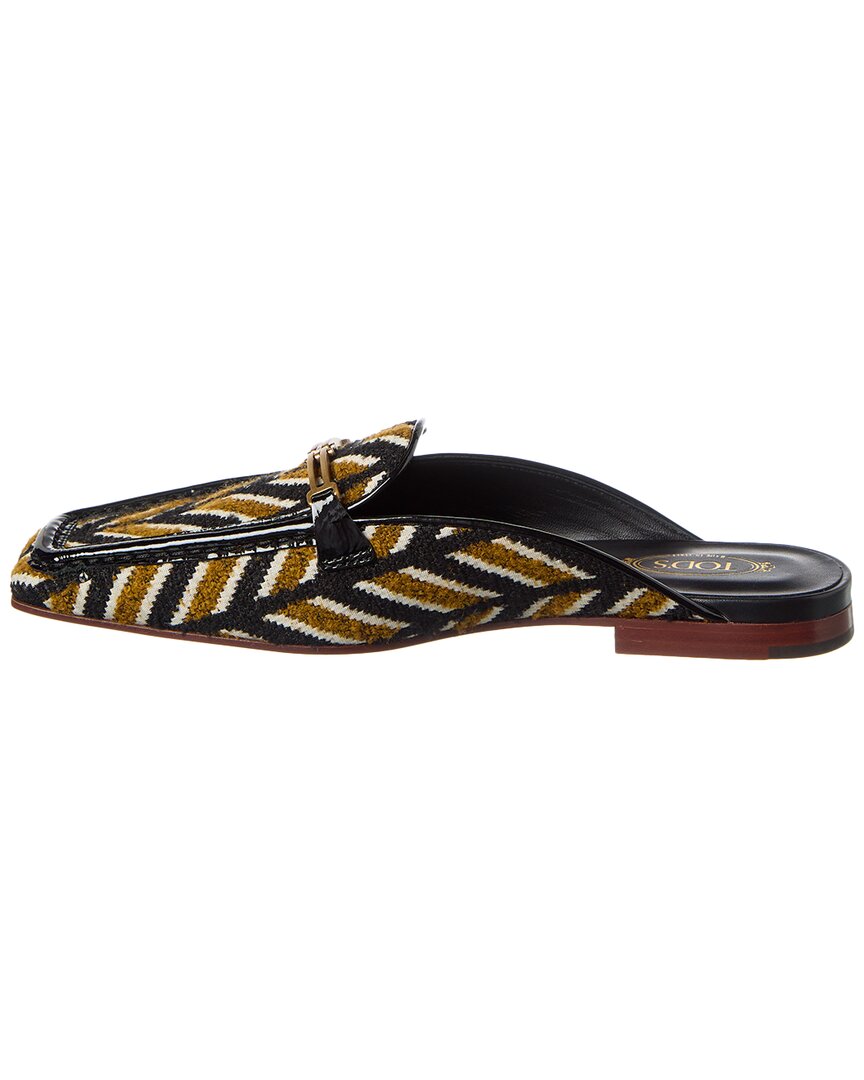 TOD's Tod’S Canvas & Patent Mule, 39, Black