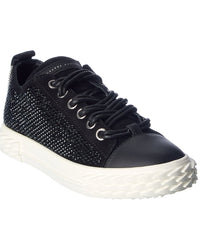 Giuseppe Zanotti Blabber Suede & Leather Sneaker Black 35