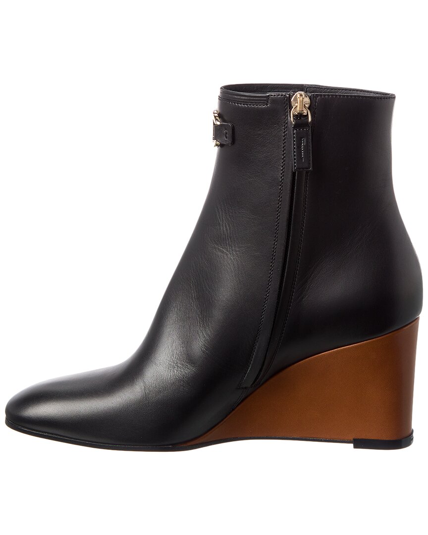 Ferragamo Catuja Leather Wedge Bootie
