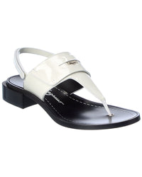 Ferragamo Nya Leather Sandal White