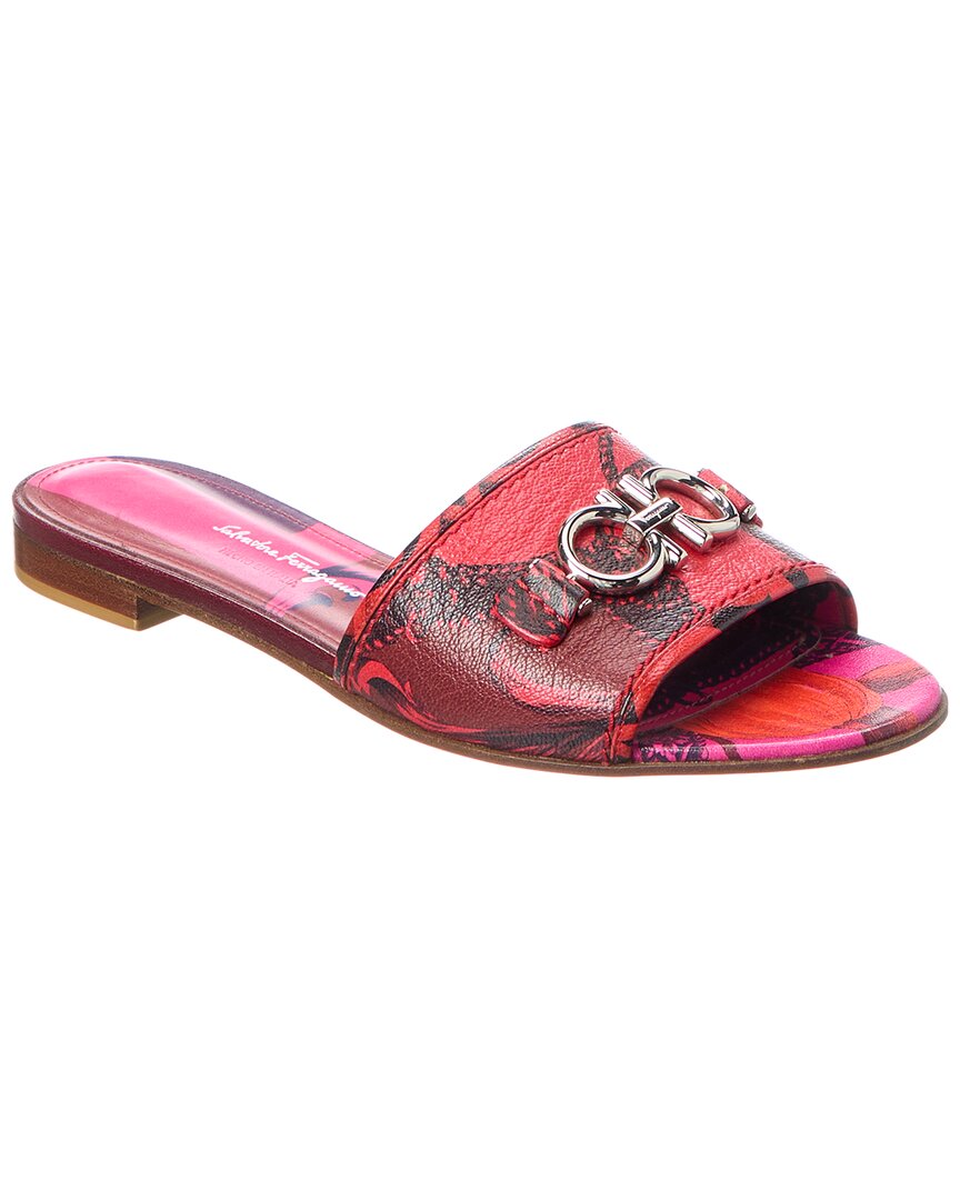 Ferragamo Gancini Leather Sandal