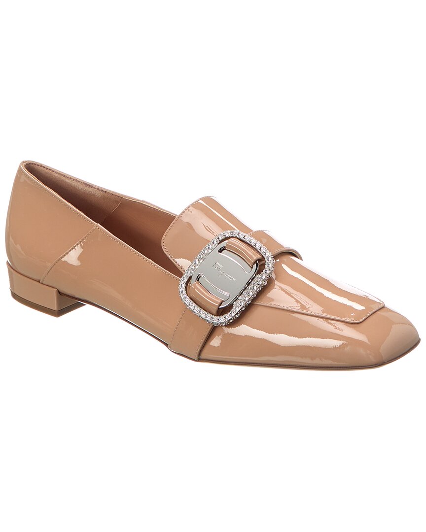 Ferragamo Vara Patent Loafer Beige