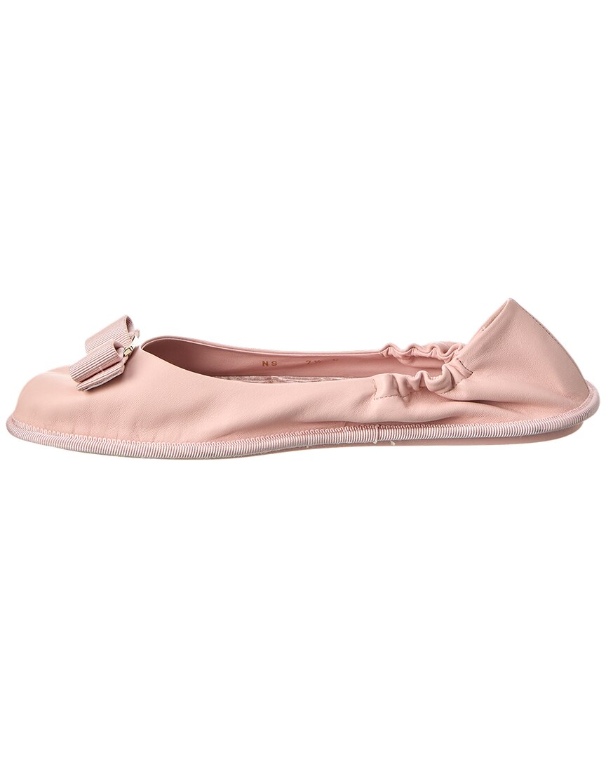 Ferragamo Varina Voy Leather Ballet Flat – Bluefly