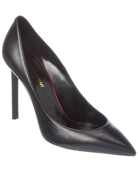 Saint Laurent Anja 105 Escarpin Leather Pump Black