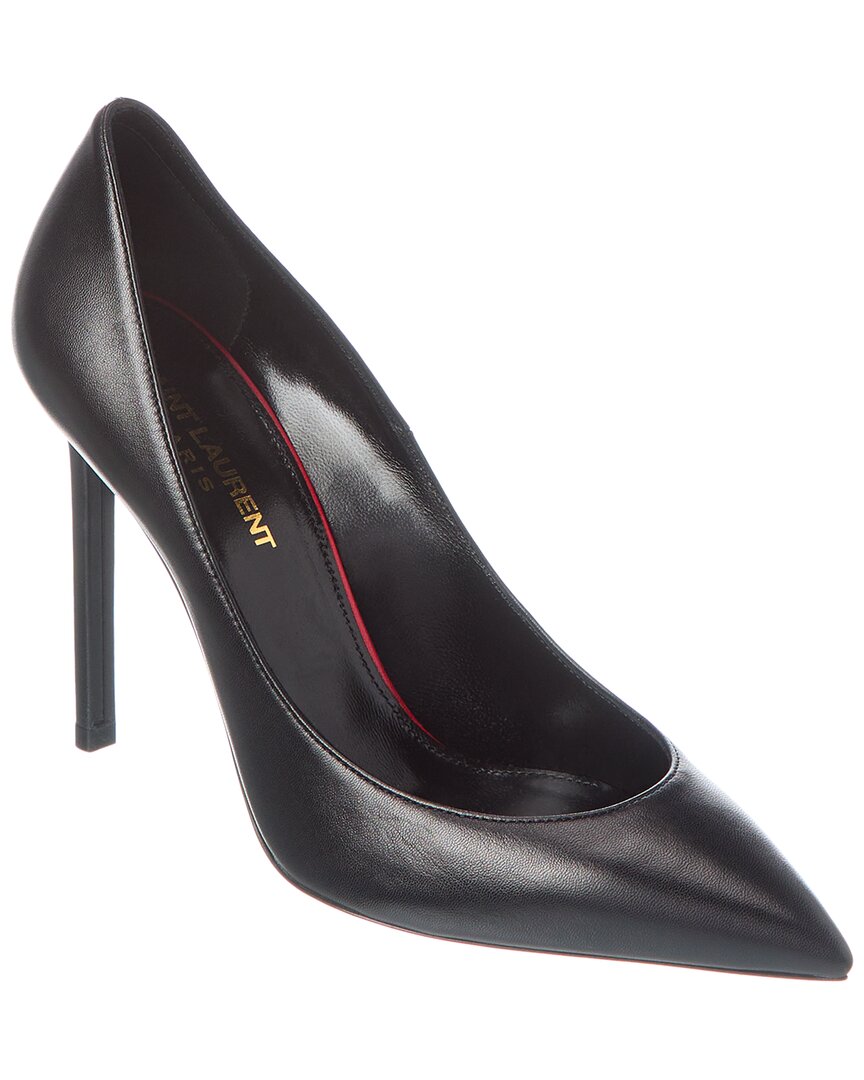 Saint Laurent Anja 105 Escarpin Leather Pump Black