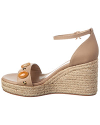 Gianvito Rossi Leather Wedge Sandal