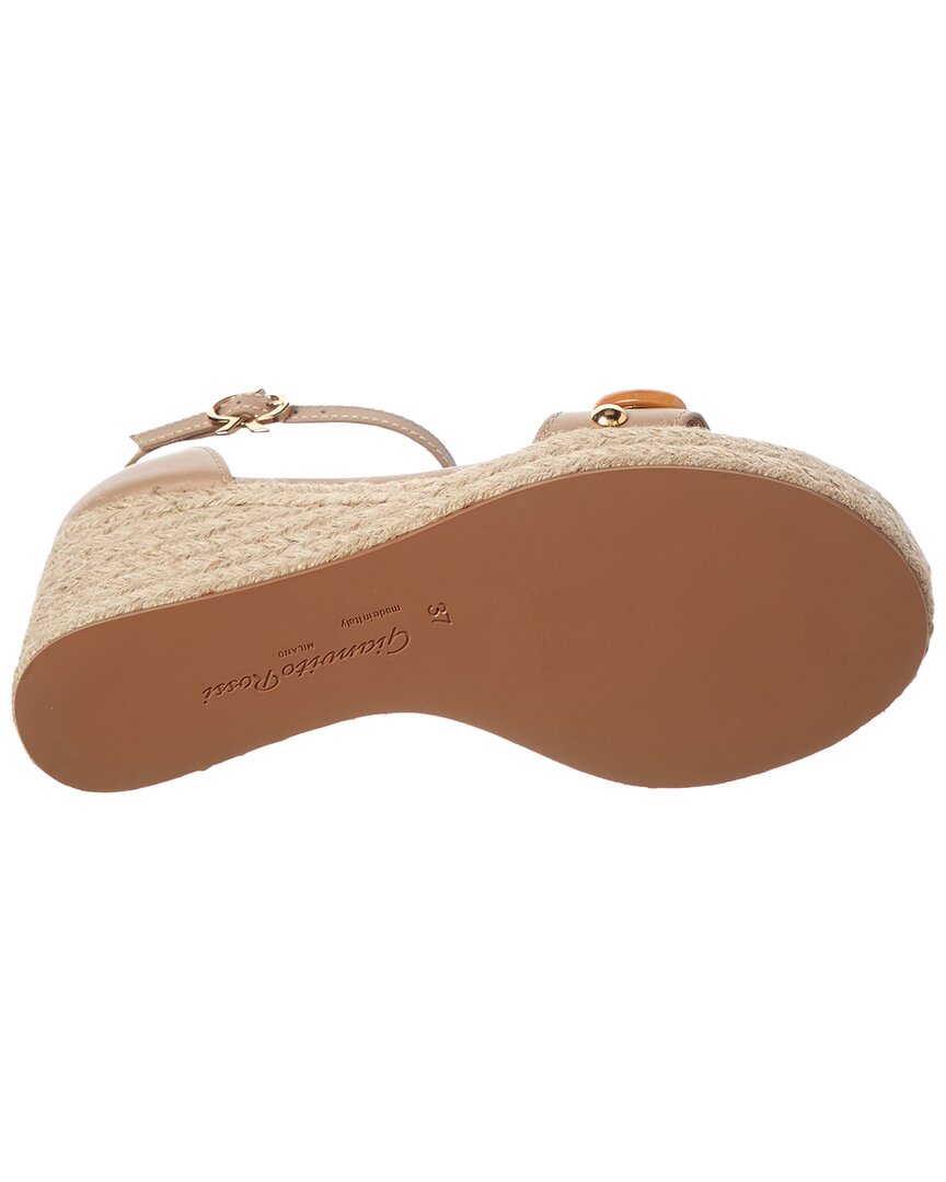 Gianvito Rossi Leather Wedge Sandal