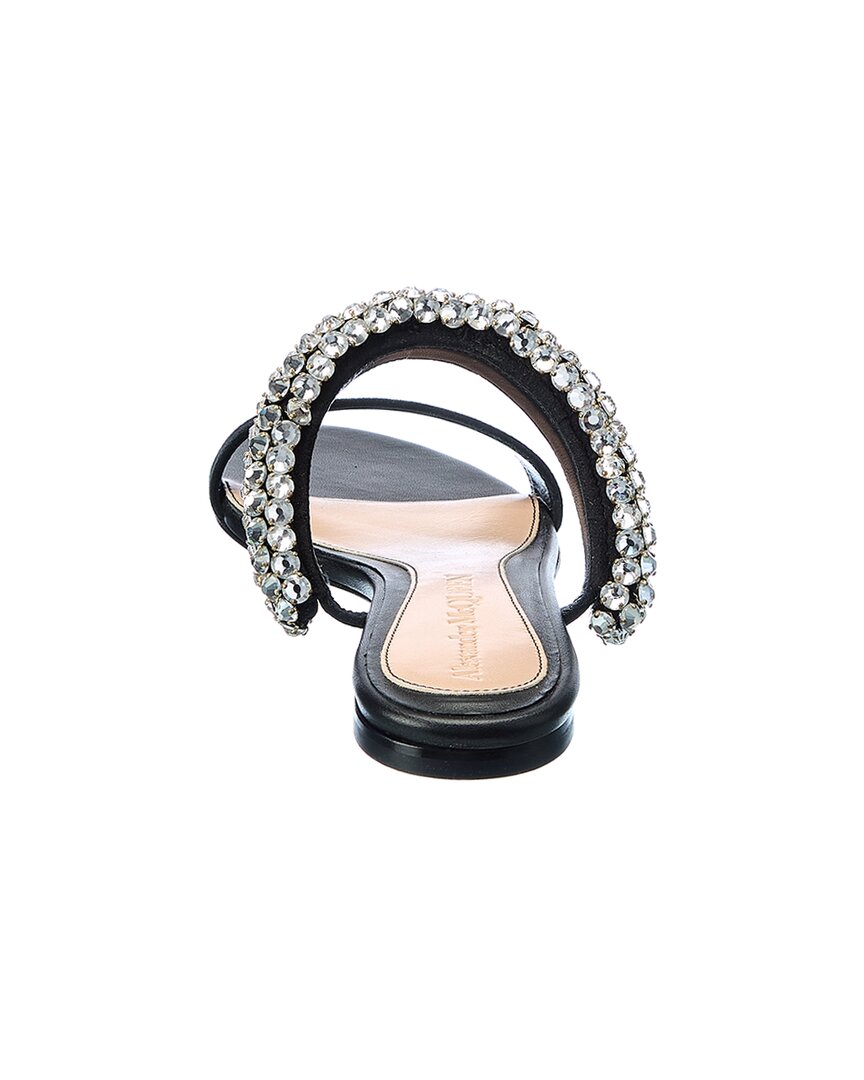 Alexander Mcqueen Crystal Suede Sandal