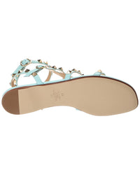 Valentino Rockstud Caged Leather Ankle Strap Sandal