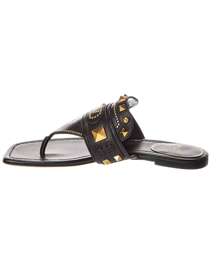 Valentino Vlogo Rockstud Leather Sandal
