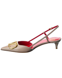 Valentino Valentino Vlogo 40 Leather Slingback Pump