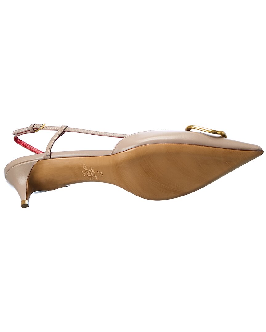 Valentino Valentino Vlogo 40 Leather Slingback Pump