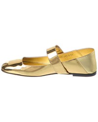 Valentino Valentino Vlogo Locker Mary Jane Leather Ballerina Flat