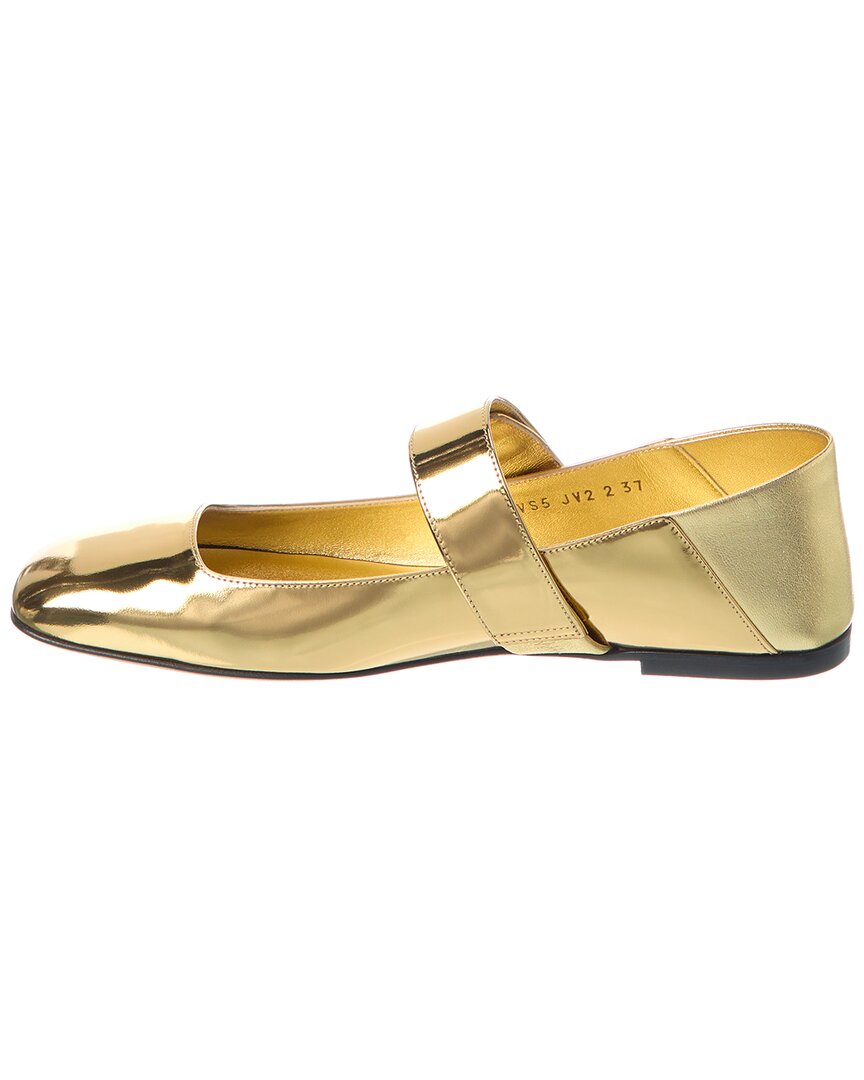 Valentino Valentino Vlogo Locker Mary Jane Leather Ballerina Flat
