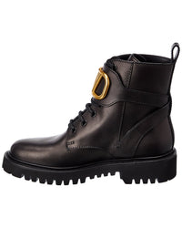 Dnu Pack Valentino Vlogo 35 Leather Combat Boot