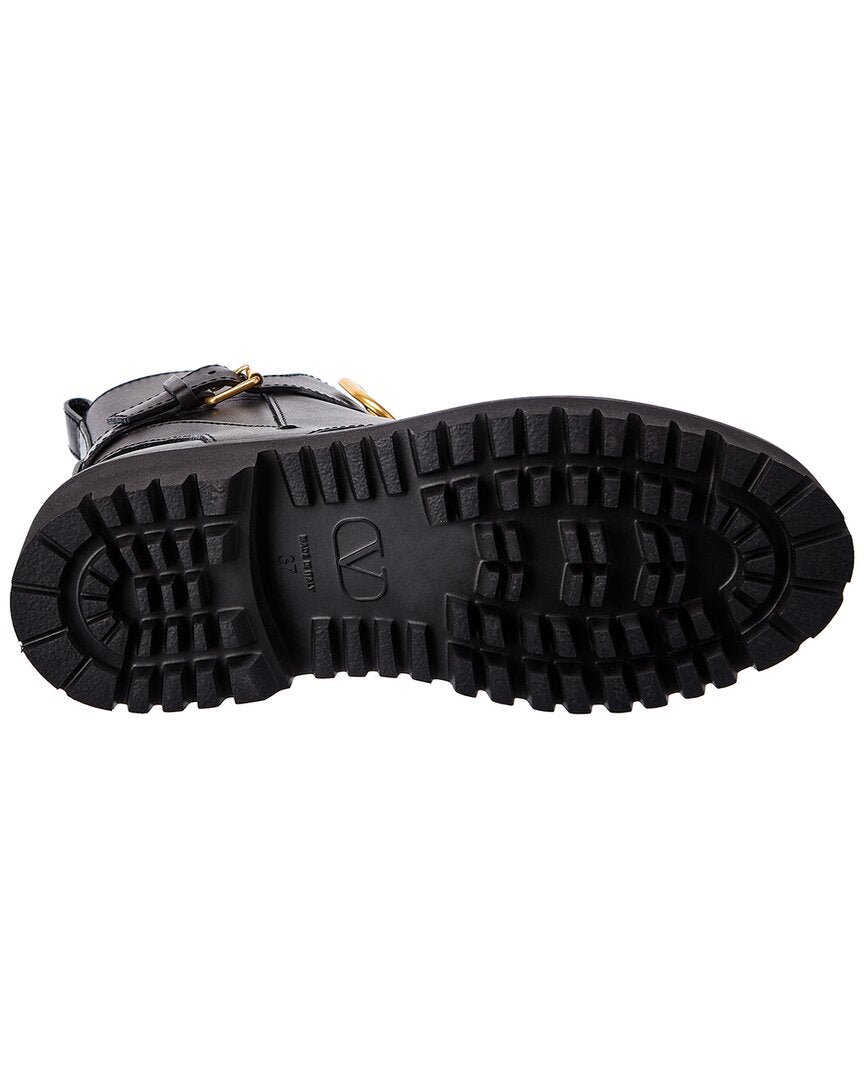 Dnu Pack Valentino Vlogo 35 Leather Combat Boot