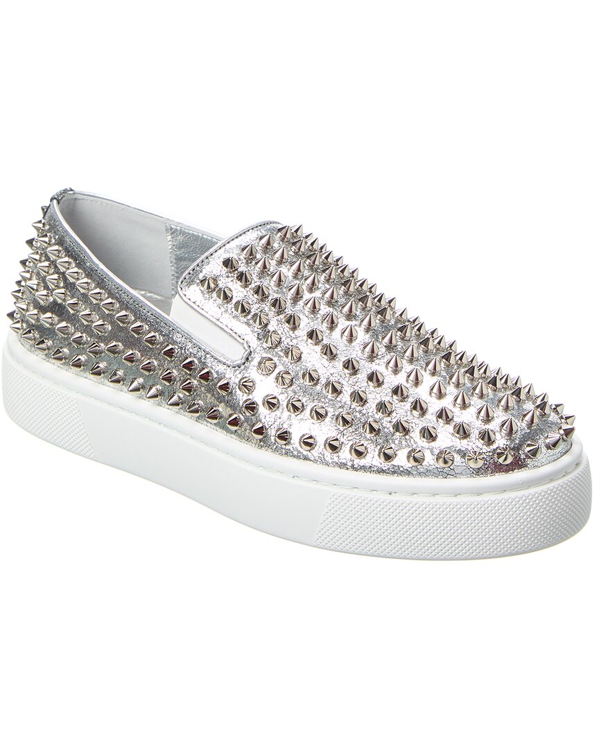 Christian Louboutin Leather Slip-On Sneaker
