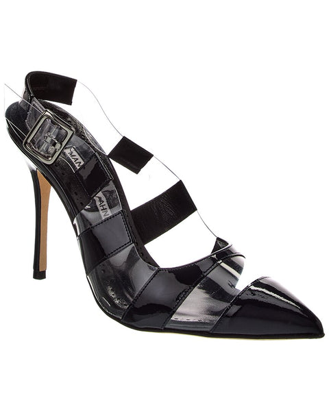 Manolo Blahnik Lixra 100 Vinyl & Patent Pump – Bluefly