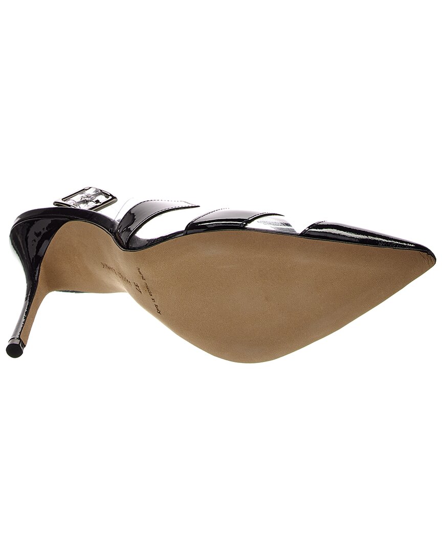 Manolo Blahnik Lixra 100 Vinyl & Patent Pump – Bluefly