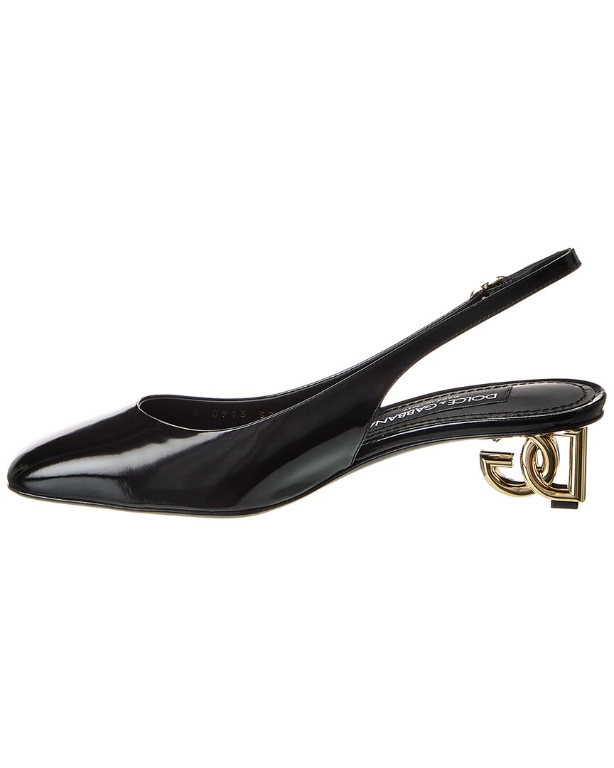Dolce & Gabbana Dg Logo Patent Slingback Pump