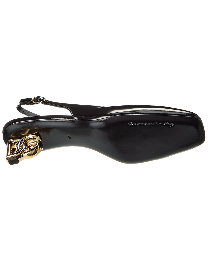 Dolce & Gabbana Dg Logo Patent Slingback Pump
