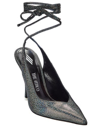 The Attico Venus Slingback Pump Silver