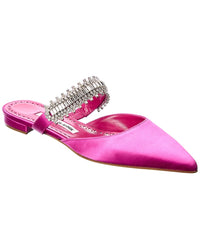 Manolo Blahnik Lutara Satin Flat Purple