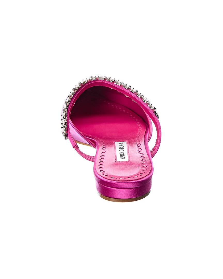 MANOLO BLAHNIK フラットキラキラ✨ MANOLO BLAHNIK Hangisi crystal-embellished glittered satin point