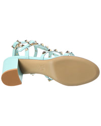 Valentino Valentino Rockstud Caged 60 Leather Ankle Strap Sandal, 36, Blue