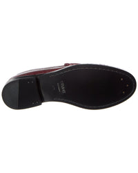 Celine Luco Lizard-Embossed Leather Loafer