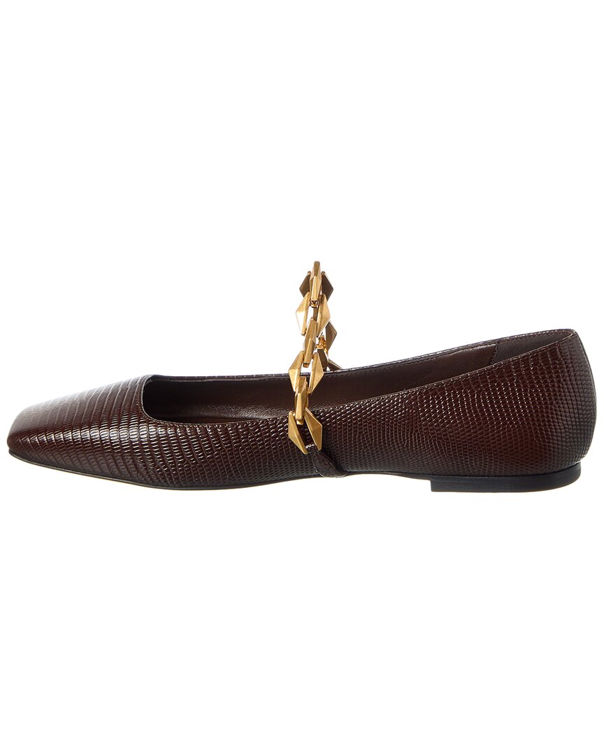 Jimmy Choo Diamond Tilda Lizard-Embossed Leather Flat – Bluefly