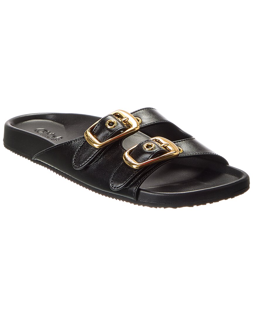 Chloé Polly Leather Sandal Black 36