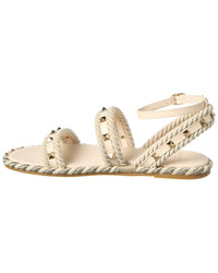 Valentino Rockstud Rope & Leather Sandal