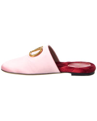 Valentino Vlogo Signature Satin Mule