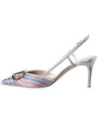 Valentino Vlogo Signature 80 Leather Slingback Pump