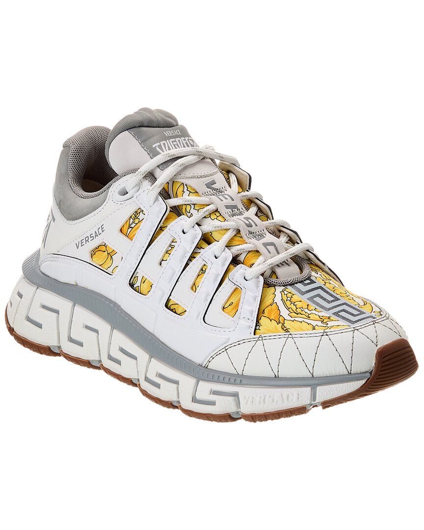 Versace Canvas & Leather Sneaker White