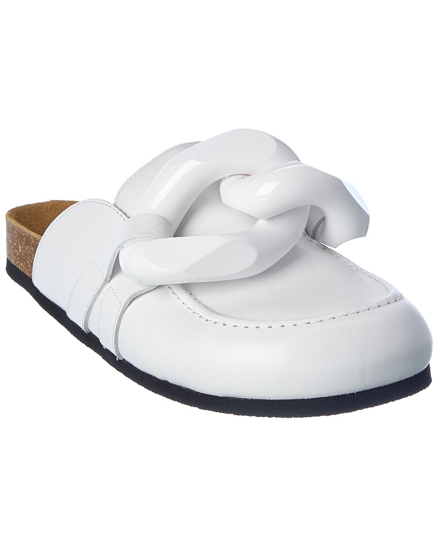 Jw Anderson Chain Leather Mule White 36