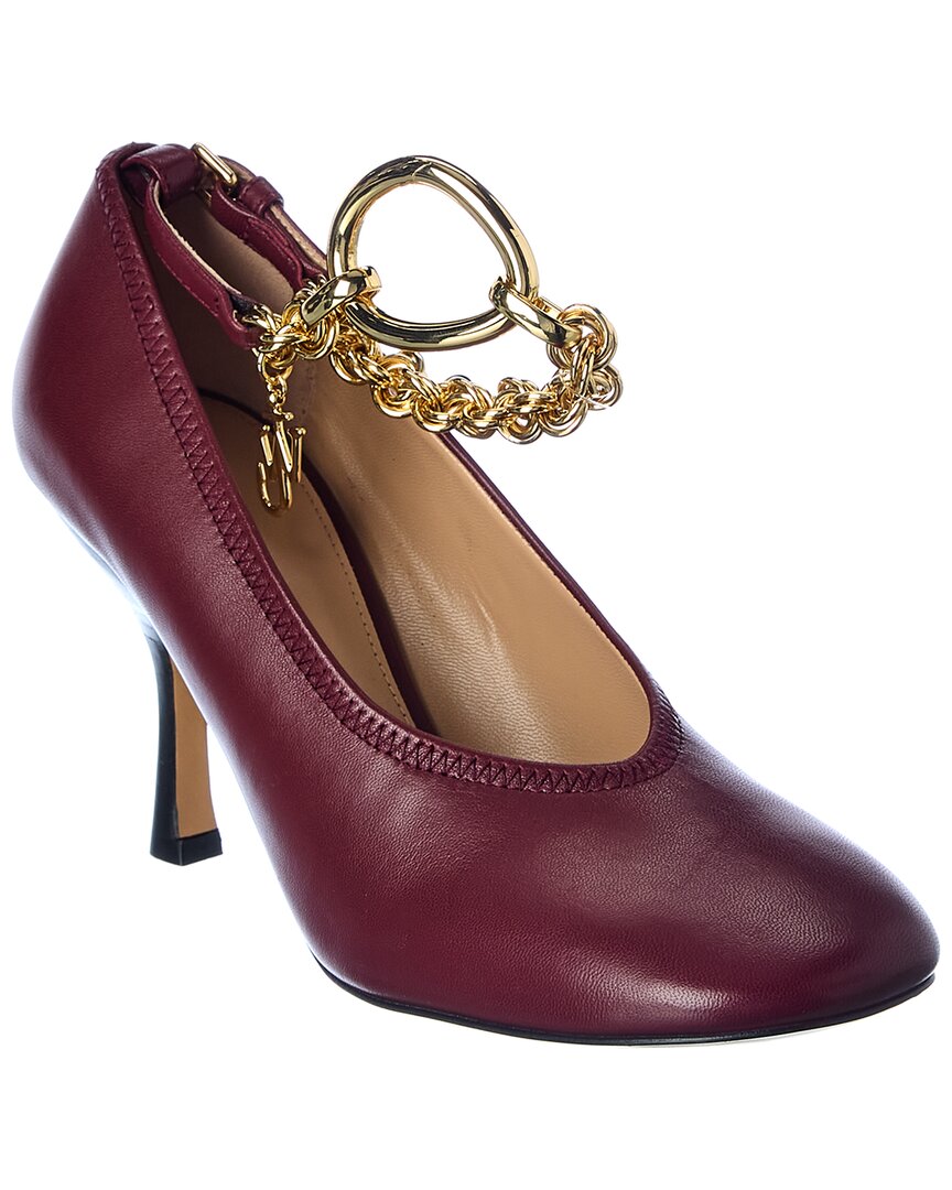 Jw Anderson Chain Leather Pump Red