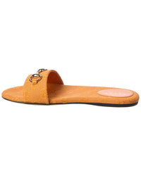 Gucci Gucci Horsebit Canvas Sandal