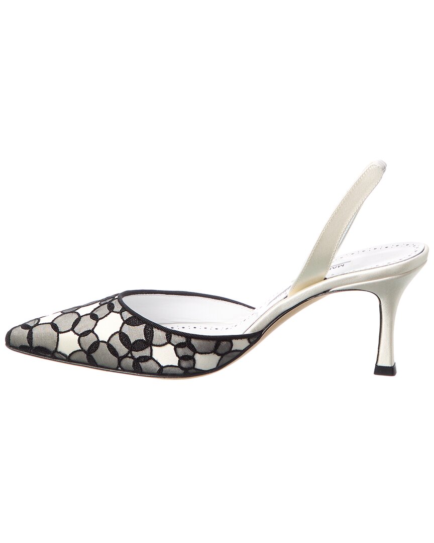 Manolo Blahnik Carolyne 70 Satin Slingback Pump