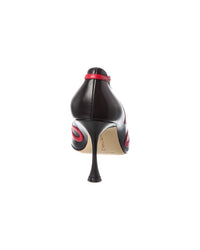 Manolo Blahnik Ansaki 90 Leather Pump
