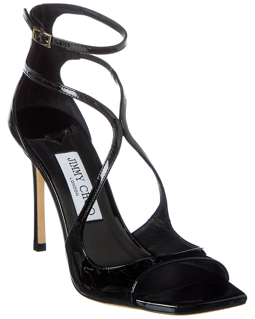 Jimmy Choo Jimmy Choo Azia 95 Patent Sandal, 36, Black