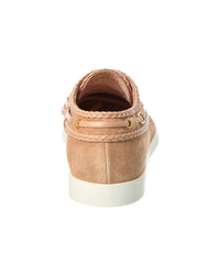 Valentino Braided-Edge Suede Loafer