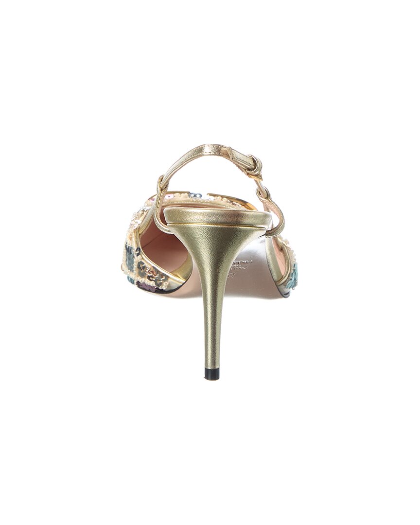 Valentino Vlogo Signature 80 Leather Slingback Pump