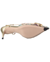 Valentino Vlogo Signature 80 Leather Slingback Pump