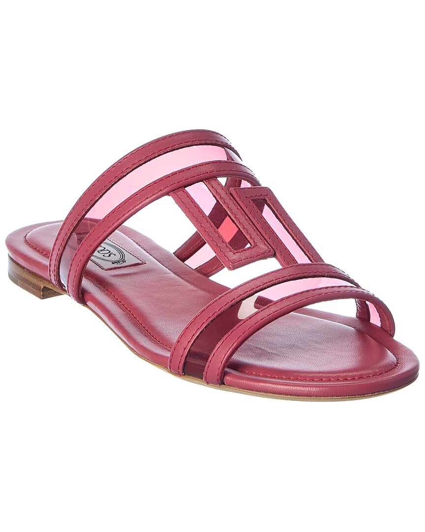 Tod’S Logo Leather Sandal