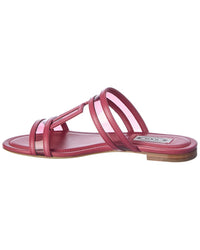 Tod’S Logo Leather Sandal